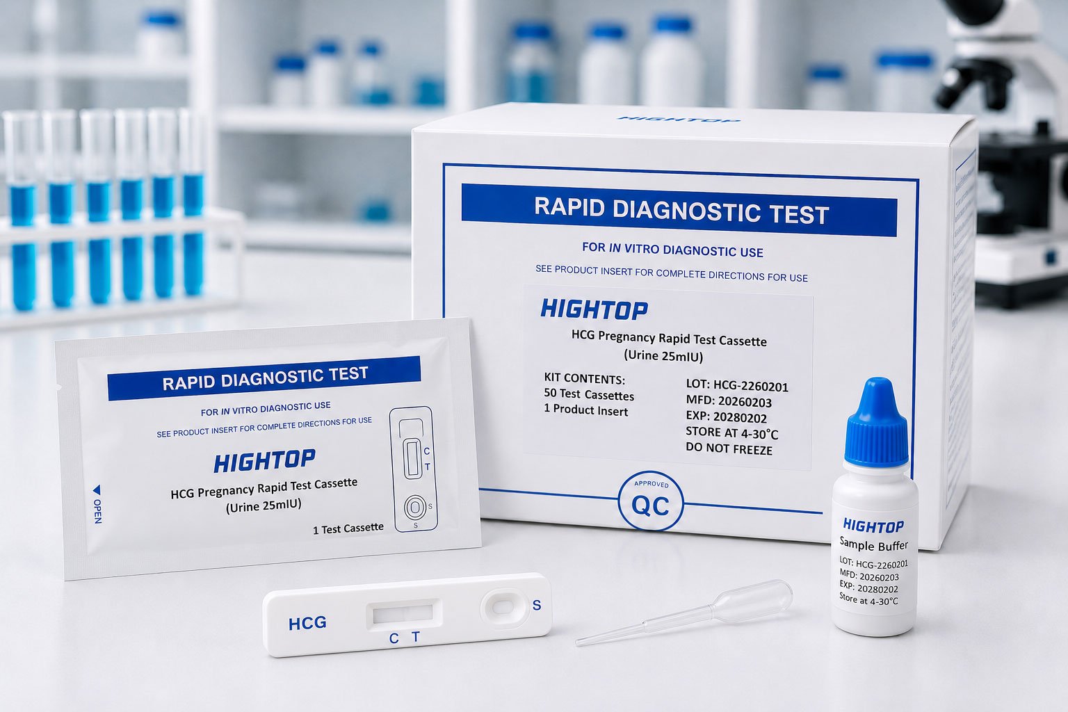 testhcg Test rapide de grossesse hCG (cassette) – Image 1